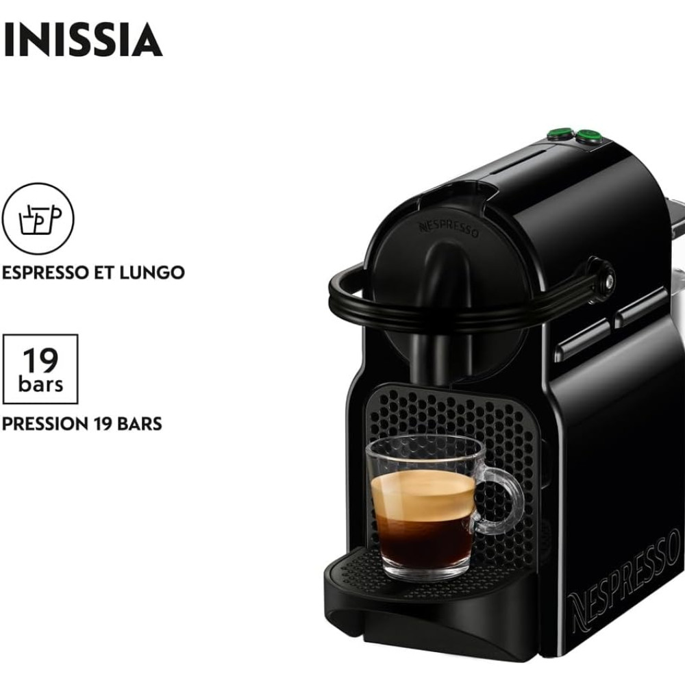 Кофемашина Nespresso De'Longhi Inissia EN80 B компактная капсульная кофемашина 19 бар 1260 Вт