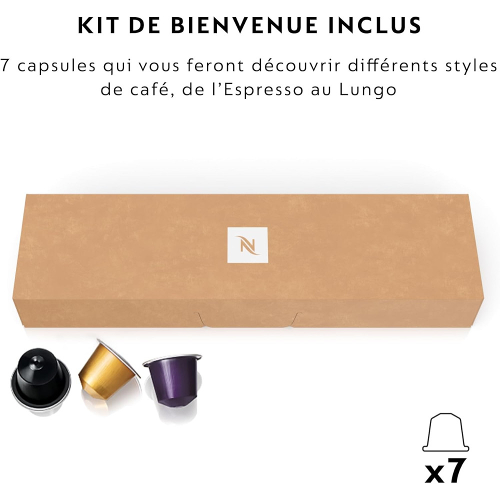 Кофемашина Nespresso De'Longhi Inissia EN80 B компактная капсульная кофемашина 19 бар 1260 Вт