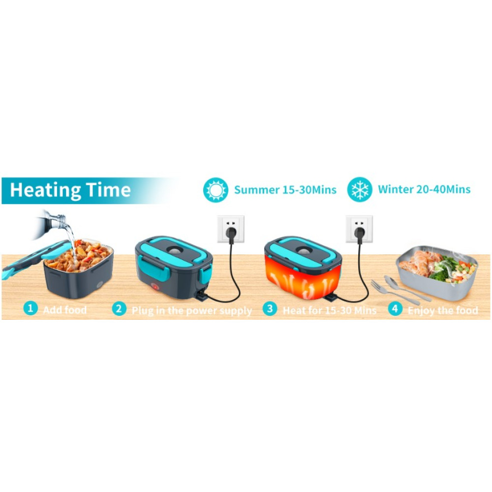 Электрический ланчбокс CHARMDOO с подогревом 80W 12V/24V/220V