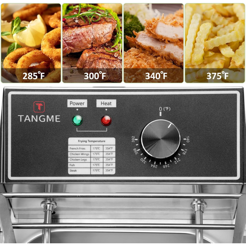 Электрическая фритюрница TANGME 6 л 1700 Вт профессиональная с корзиной