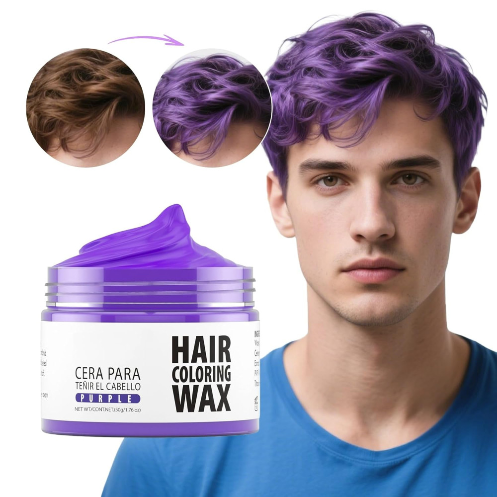Фиолетовый воск для волос временный Gowwim Hair Wax Color