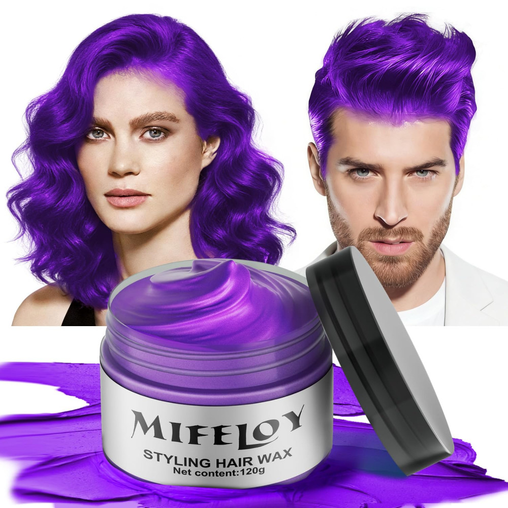Фиолетовый воск для волос временный Gowwim Hair Wax Color