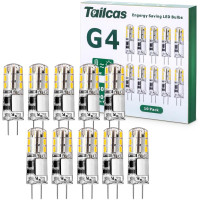 Світлодіодні лампи Tailcas G4, потужністю 1,5 Вт, 12 В, цоколь типу JC (10 штук)