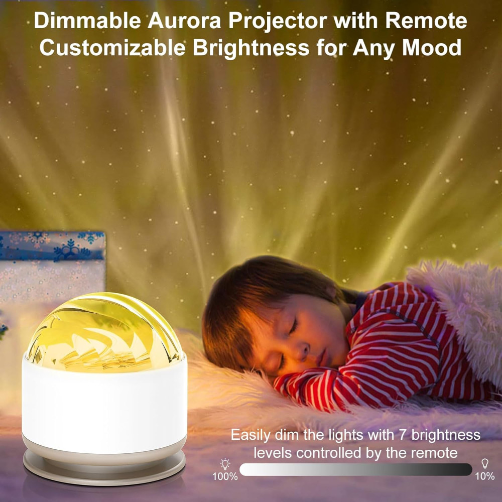 Ночник-проектор Aurora, с 16 цветами, с дистанционным управлением HUMIIEYE