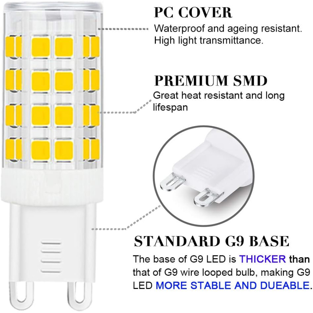 G9 LED Лампочка SumVibe 5W 420LM дневной свет 6000K AC100-240V 6 шт