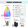 Smart LED Лампочка EXTRASTAR E14 RGB WiFi управления дымированная 6W 600LM