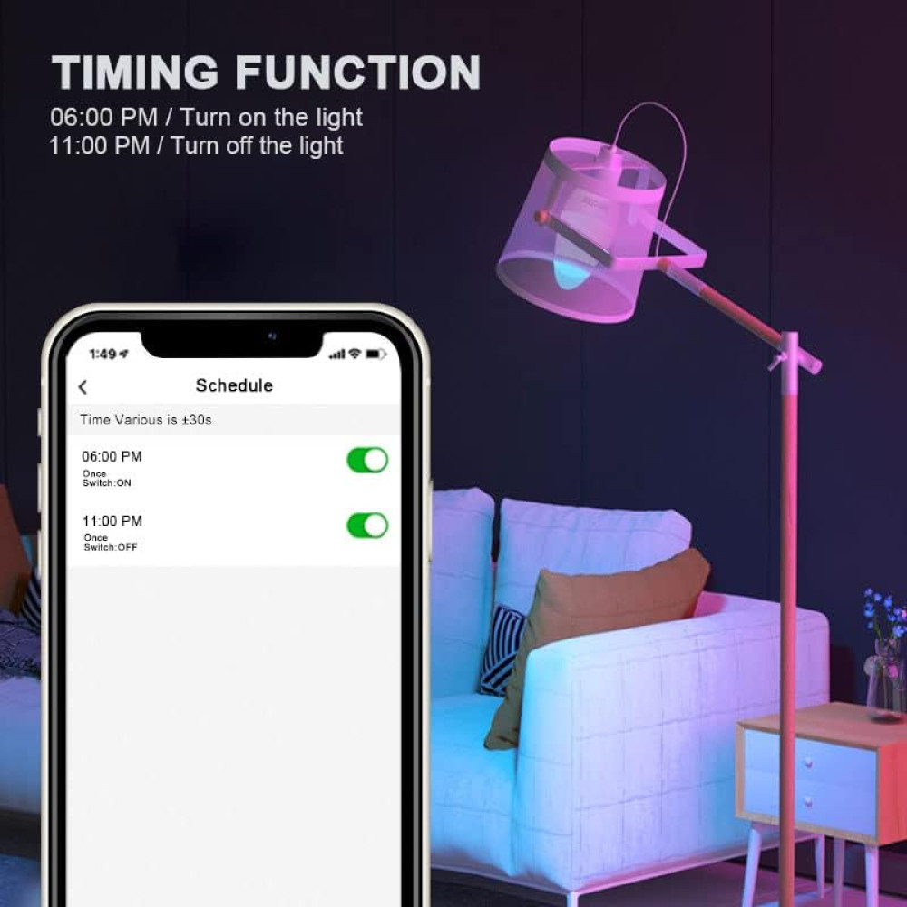 Smart LED Лампочка EXTRASTAR E14 RGB WiFi управления дымированная 6W 600LM