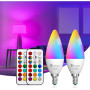 Светодиодные лампы TobeBright E14 RGB LED с пультом 3W