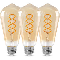 LED лампа Эдисона E26 4 Вт винтажная со спиральными филаментами