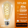 LED лампа Эдисона E26 4 Вт винтажная со спиральными филаментами