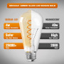 LED лампа Эдисона E26 4 Вт винтажная со спиральными филаментами