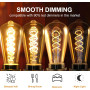 LED лампа Эдисона E26 4 Вт винтажная со спиральными филаментами