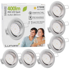 LED светильники Lumare 4W теплый свет 2700К набор 6 шт