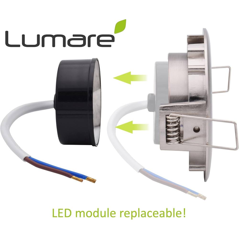 LED светильники Lumare 4W теплый свет 2700К набор 6 шт