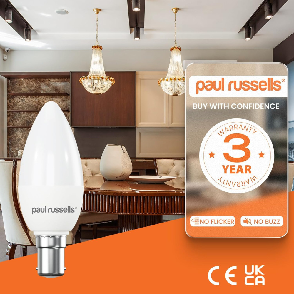 Светодиодная LED лампа paul russells B15 6500K 806 лм дневной свет