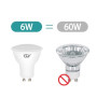 Светодиодные лампы GY GU10 LED 6 Вт 4000K 450 лм нейтральный белый свет 6 шт