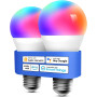 Умные LED лампы meross Smart WiFi E26 RGBWW 9 Вт 810 лм набор 2 шт