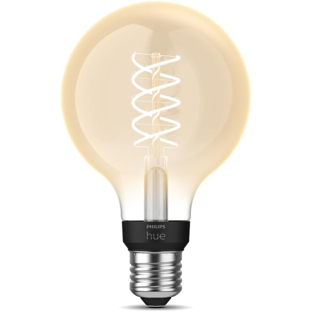Умная светодиодная LED лампа в ретро-стиле Philips Hue White E27 Filament G93