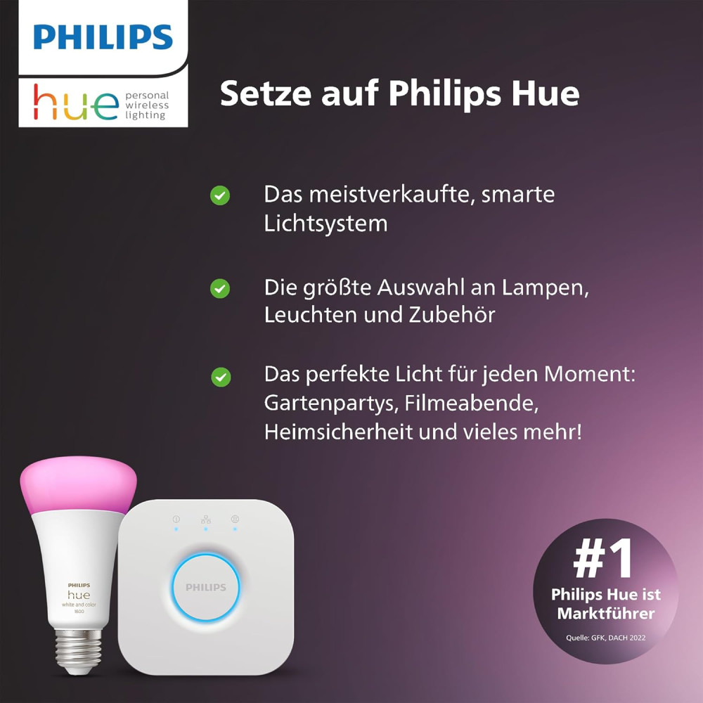 Умная светодиодная LED лампа в ретро-стиле Philips Hue White E27 Filament G93