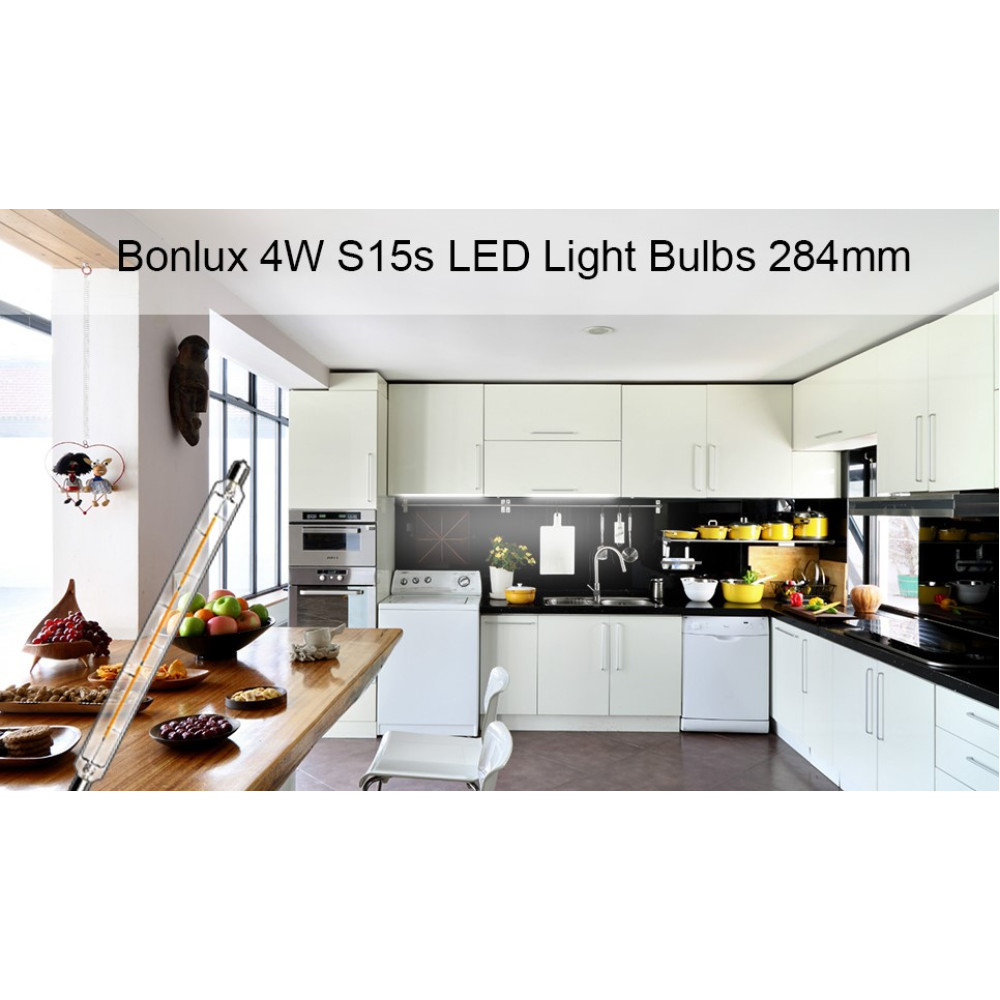 Светодиодная лампа Bonlux S15s 284 мм 4W 6000K T25 трубчатая 600 лм 2 шт