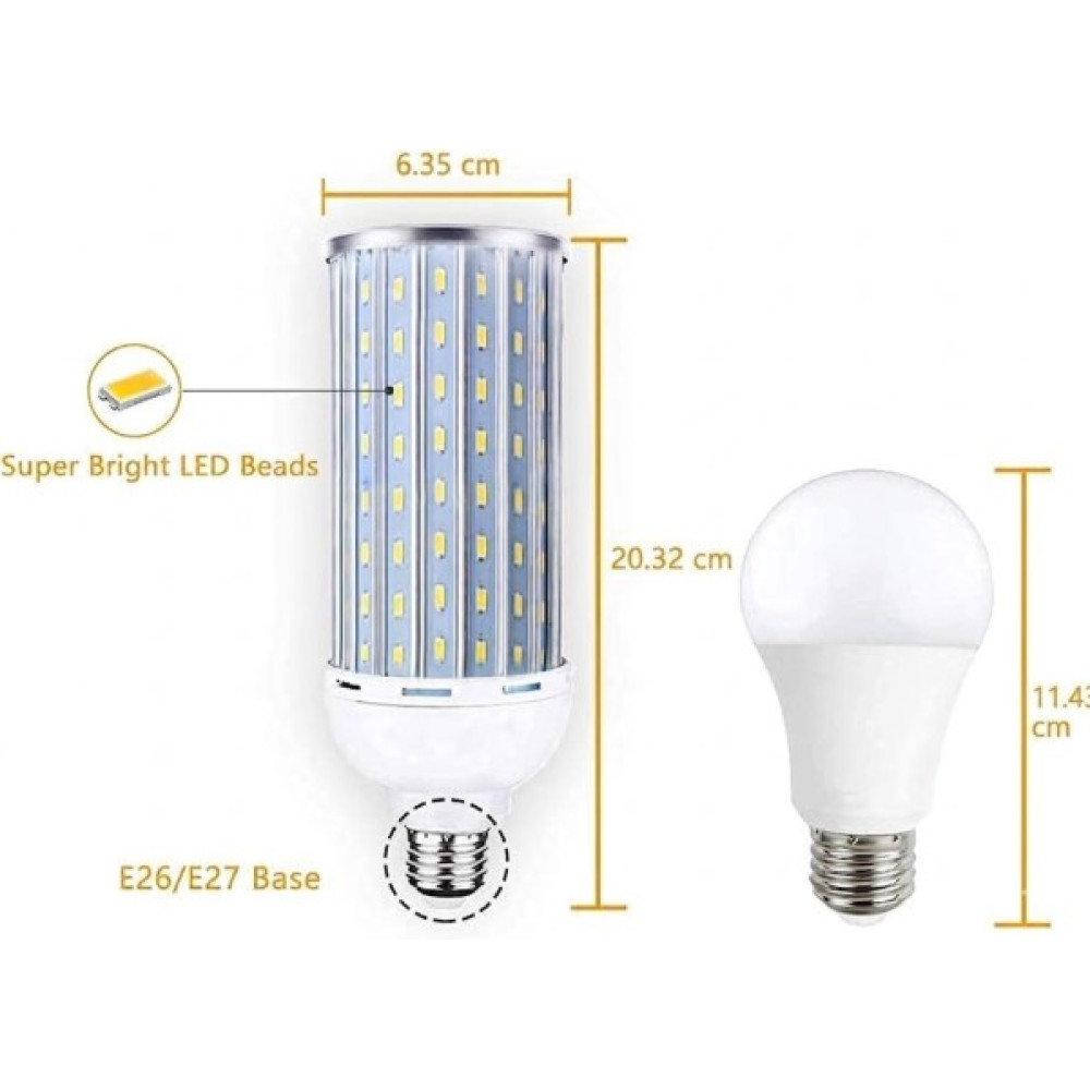 Светодиодная LED лампа Intpro 60W 6000LM E26 E27 4500K