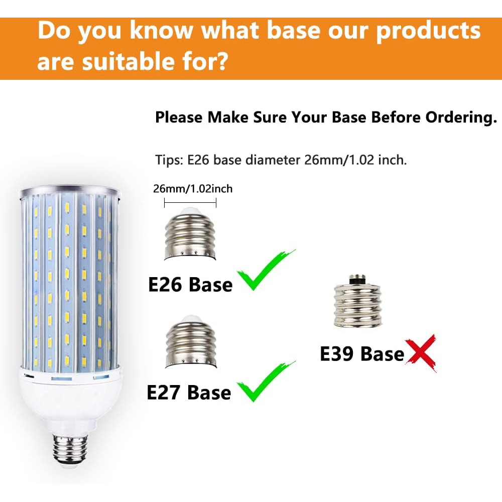 Светодиодная LED лампа Intpro 60W 6000LM E26 E27 4500K