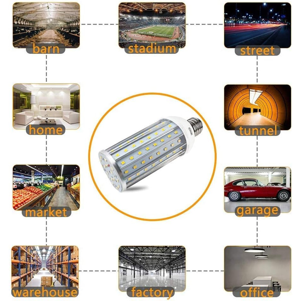 Светодиодная LED лампа Intpro 60W 6000LM E26 E27 4500K