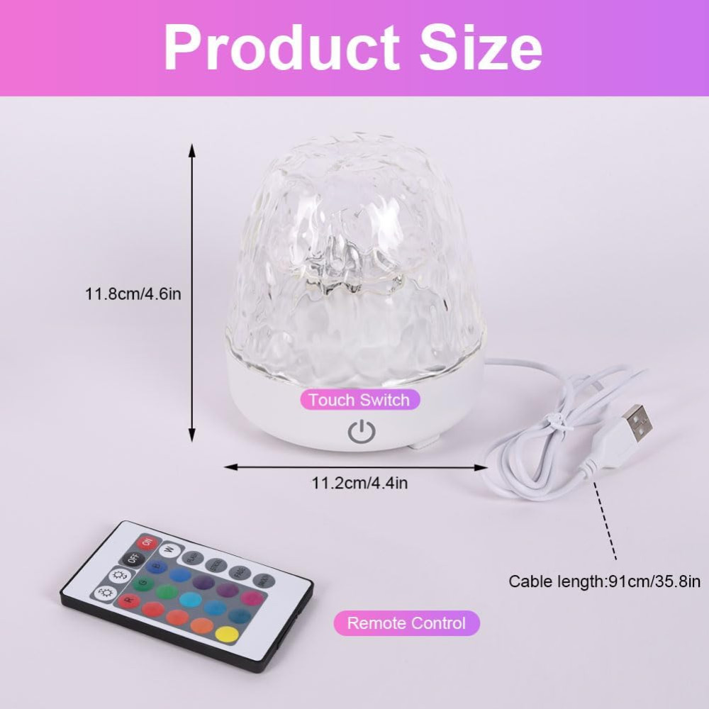 LED ночник URAQT 16 цветов с сенсорным и дистанционным управлением
