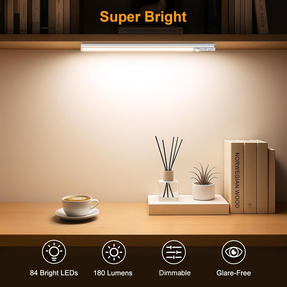 LED-cвітильник Gritin 2 шт з датчиком руху USB C 1800 мАг 3 кольори світла