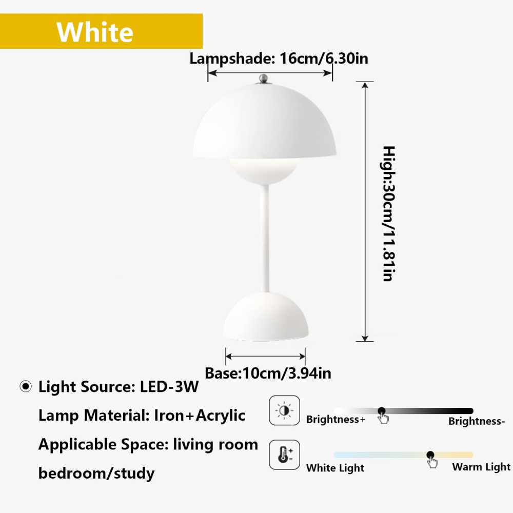 Аккумуляторная настольная LED лампа Glivpny JX-048 сенсорная USB 3 режима света