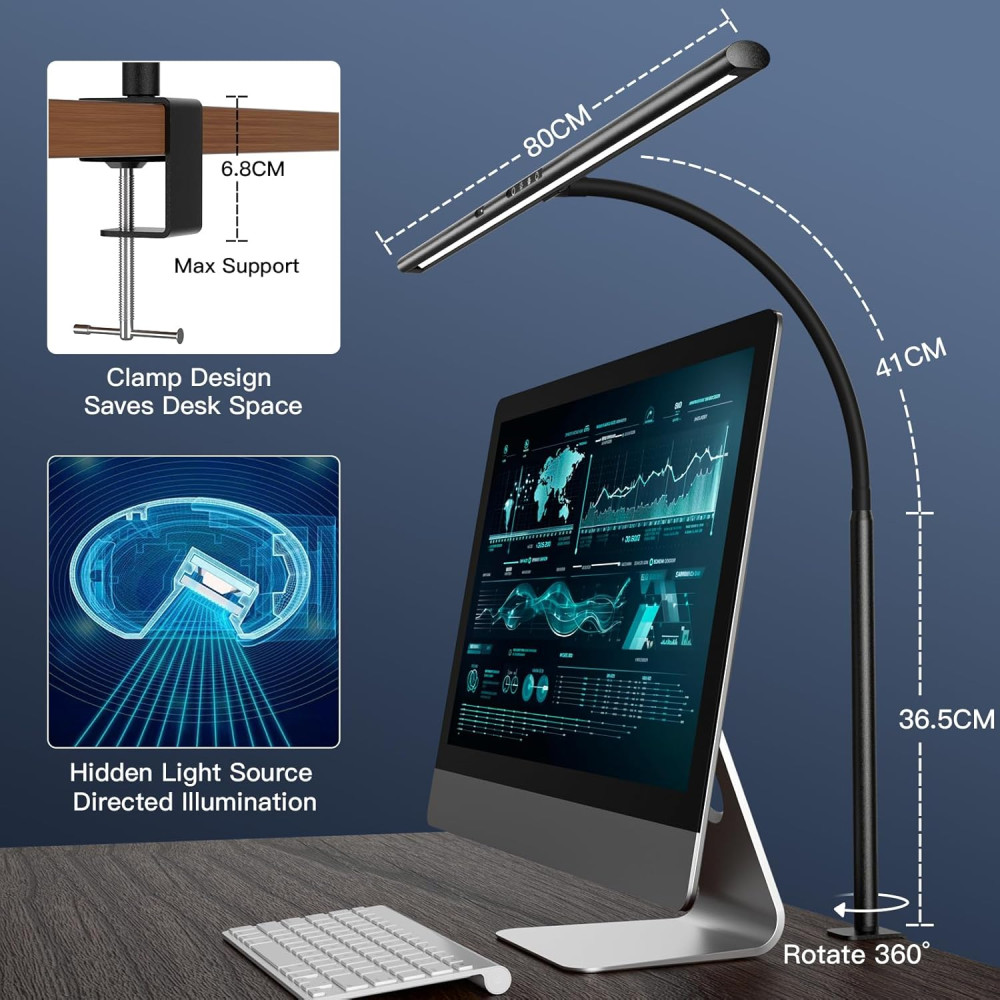Настольная LED лампа EYOCEAN 24Вт 80 см с креплением