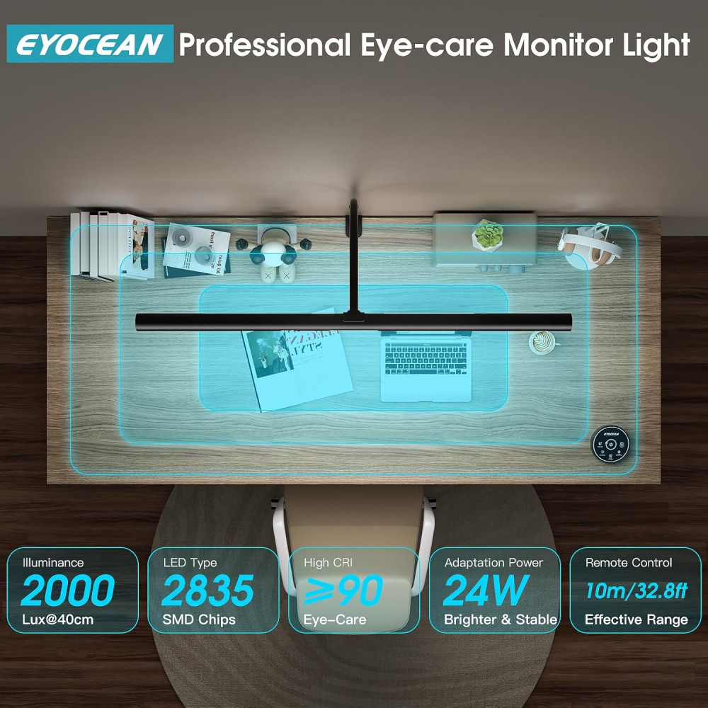 Настольная LED лампа EYOCEAN 24Вт 80 см с креплением