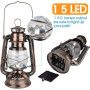 Ретро фонарь WisHomee для кемпинга LED под батарейки теплый свет