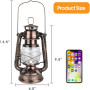 Ретро фонарь WisHomee для кемпинга LED под батарейки теплый свет