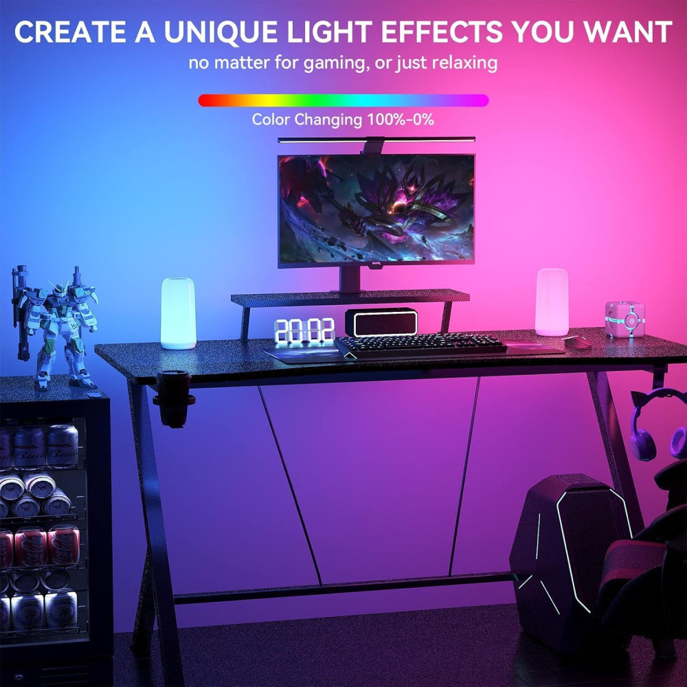 Настольная LED лампа RGB ночник 3 уровня яркости с регулировкой цвета