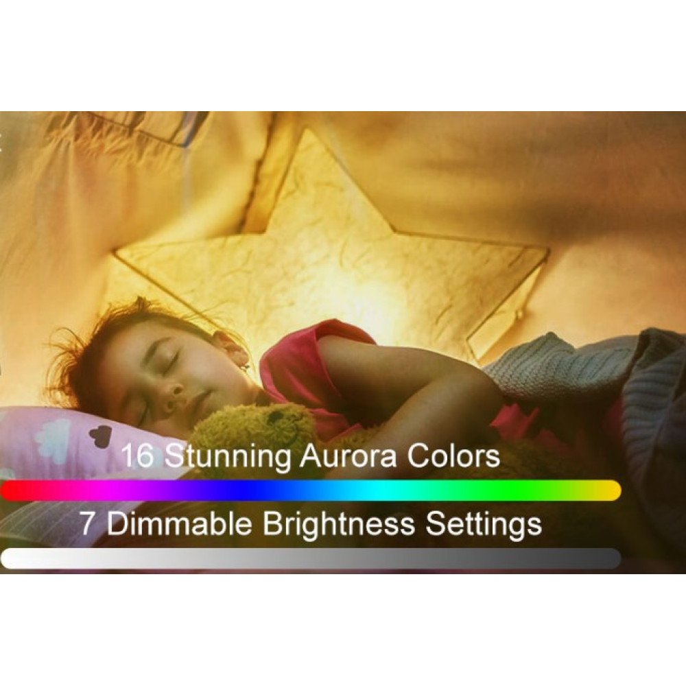 Ночник-проектор Aurora, с 16 цветами, с дистанционным управлением HUMIIEYE