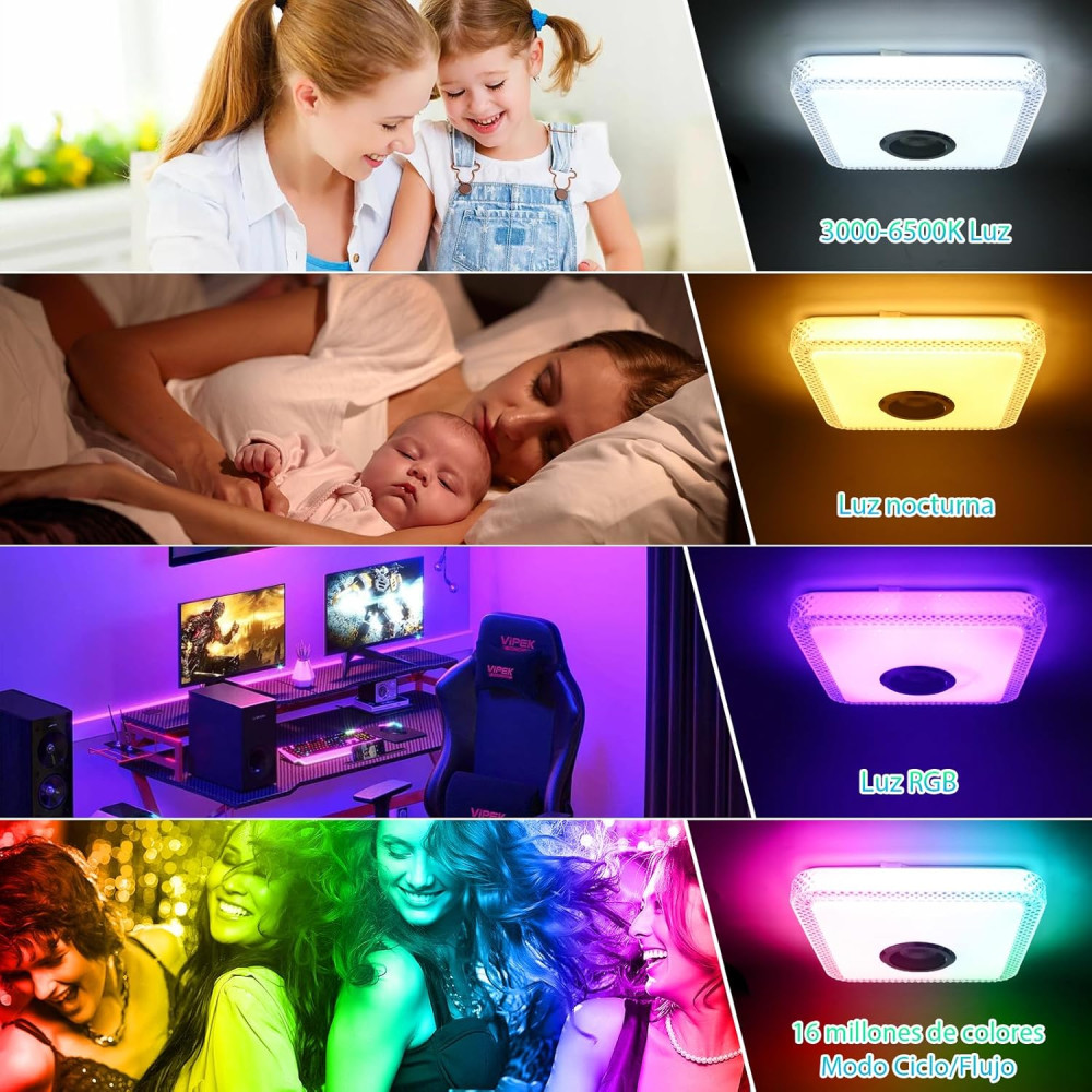 Стельовий LED світильник RGB 30 Вт з Bluetooth колонкою TOPBOS димований