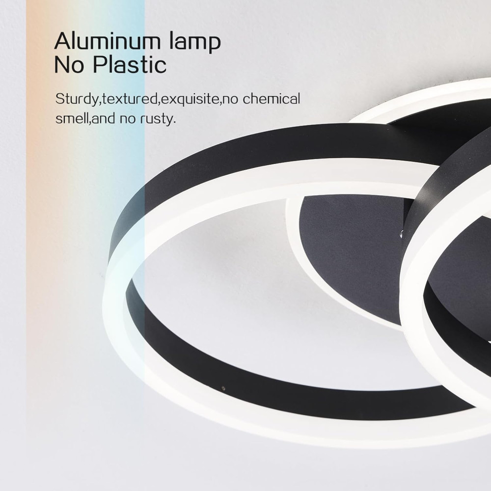 Смарт LED потолочный светильник Amdelne 50 см 36 Вт 2 кольца