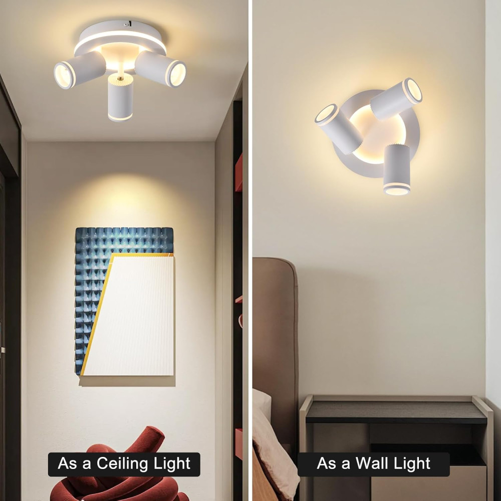 Потолочный LED светильник MYCUL с поворотными спотами 3×GU10 теплый свет 3000 K