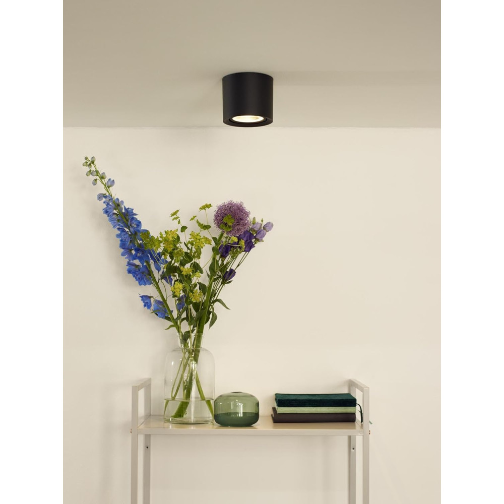 Потолочный LED-спот Lucide 12 см в диаметре Dim to Warm GU10