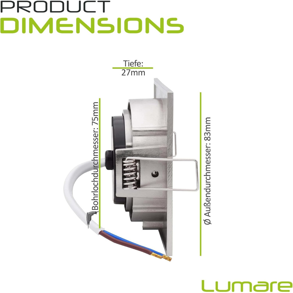 Встраиваемый LED светильник Lumare 4W 400 lm дымированный IP44 теплый свет