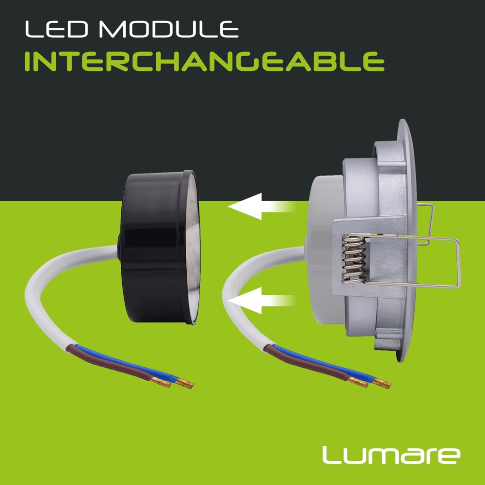 Встраиваемый LED светильник Lumare 4W 400 lm дымированный IP44 теплый свет