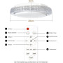 LED потолочный светильник AmazeFun 38 Вт 3600 лм с пультом ДУ
