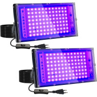 Набір з 2 ультрафіолетових LED прожекторів Eleganted 100 Вт IP65