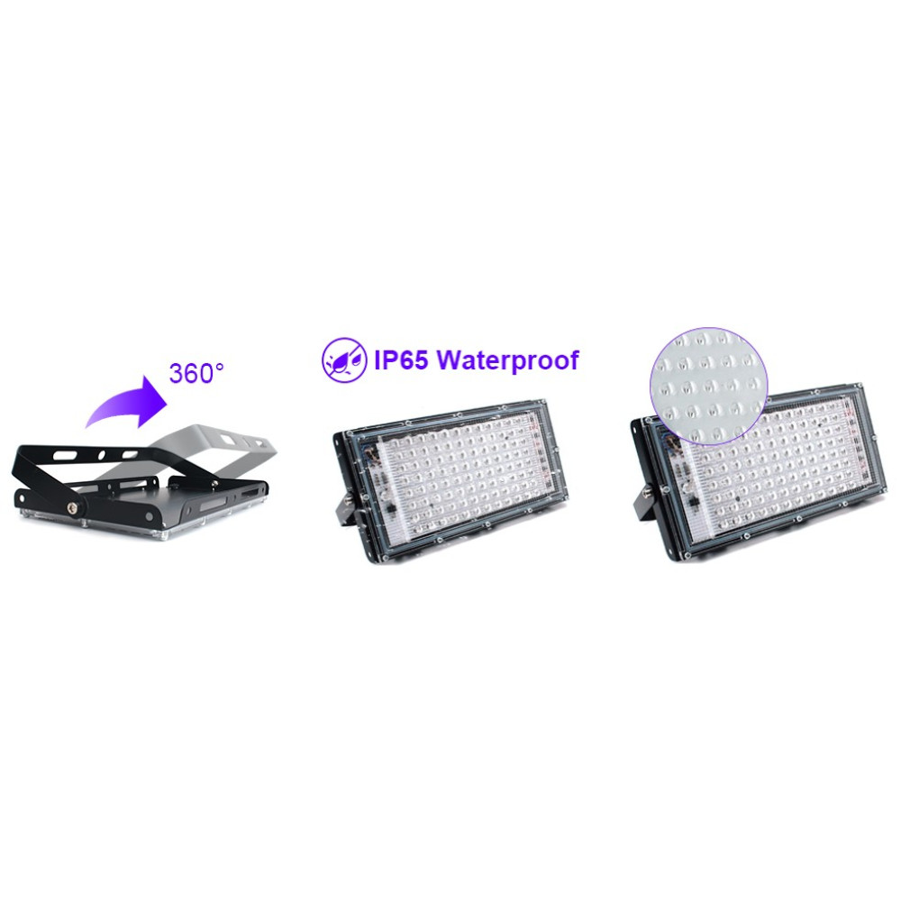Набор из 2 ультрафиолетовых LED прожекторов Eleganted 100 Вт IP65