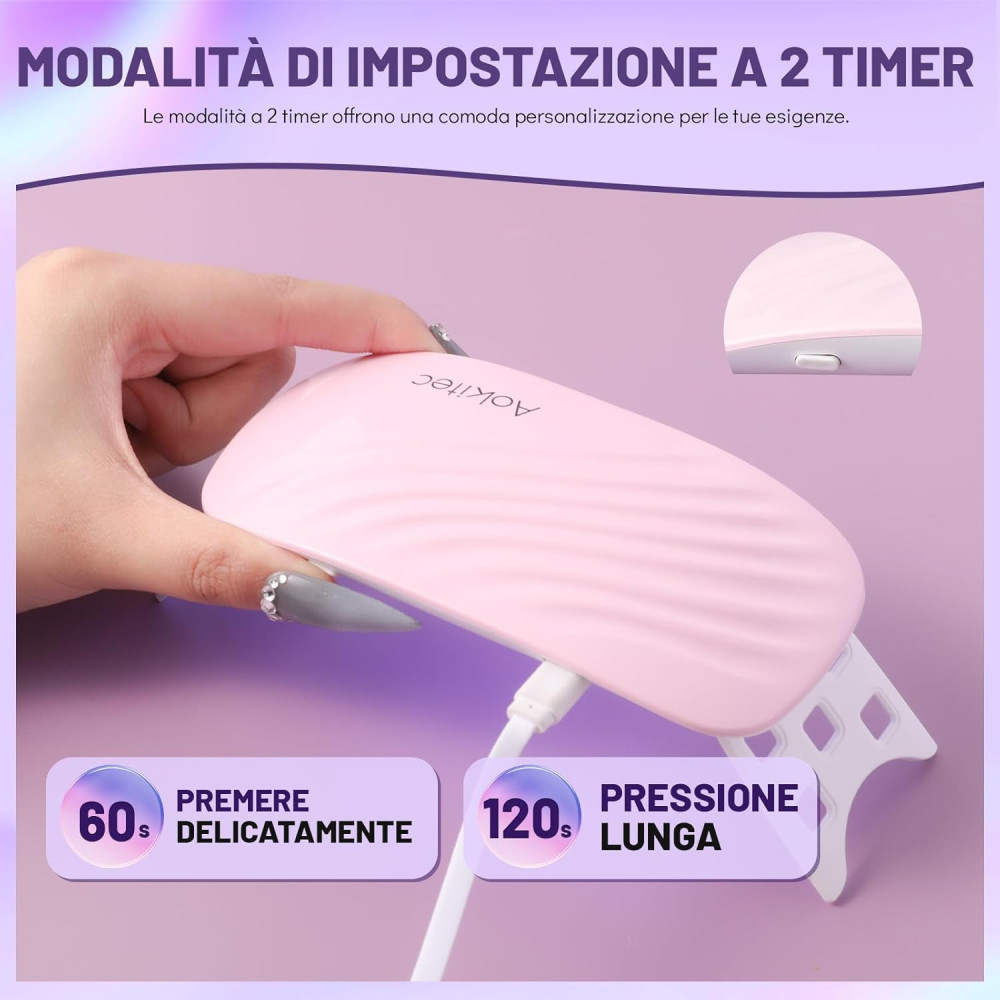Ультрафиолетовая LED лампа для ногтей Aokitec 18W для полимеризации гель лака