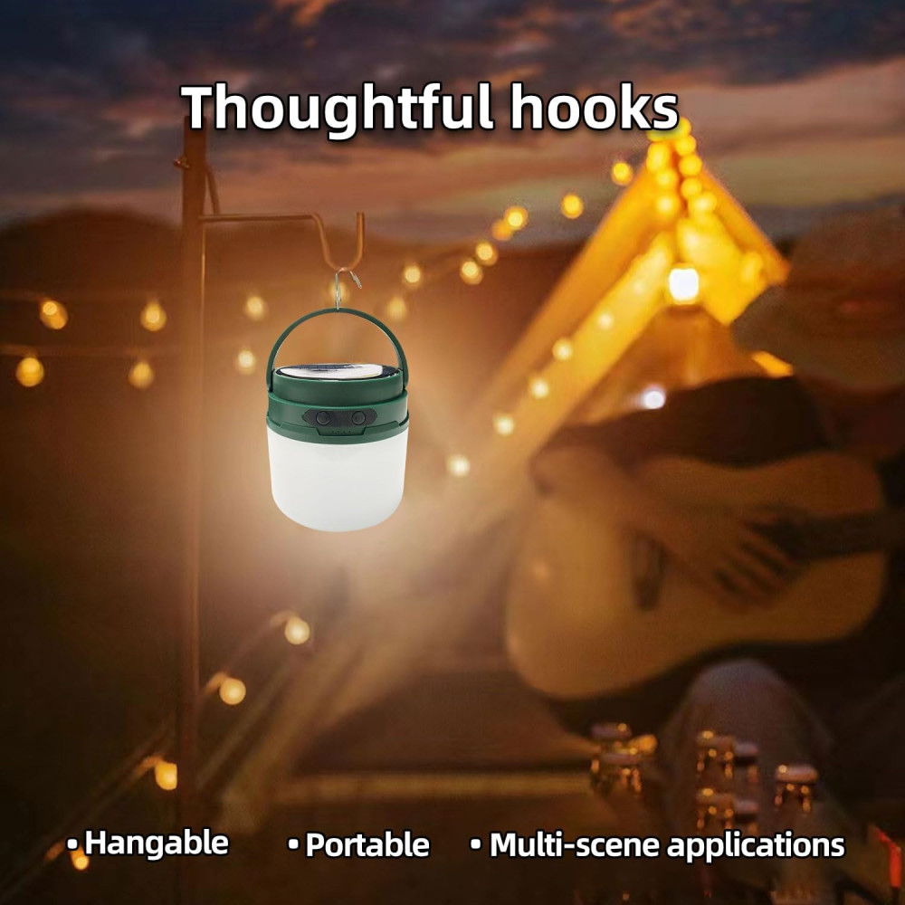Світлодіодний ліхтар для кемпінгу Bulebell, 2 в 1 (USB, від сонячної батареї)