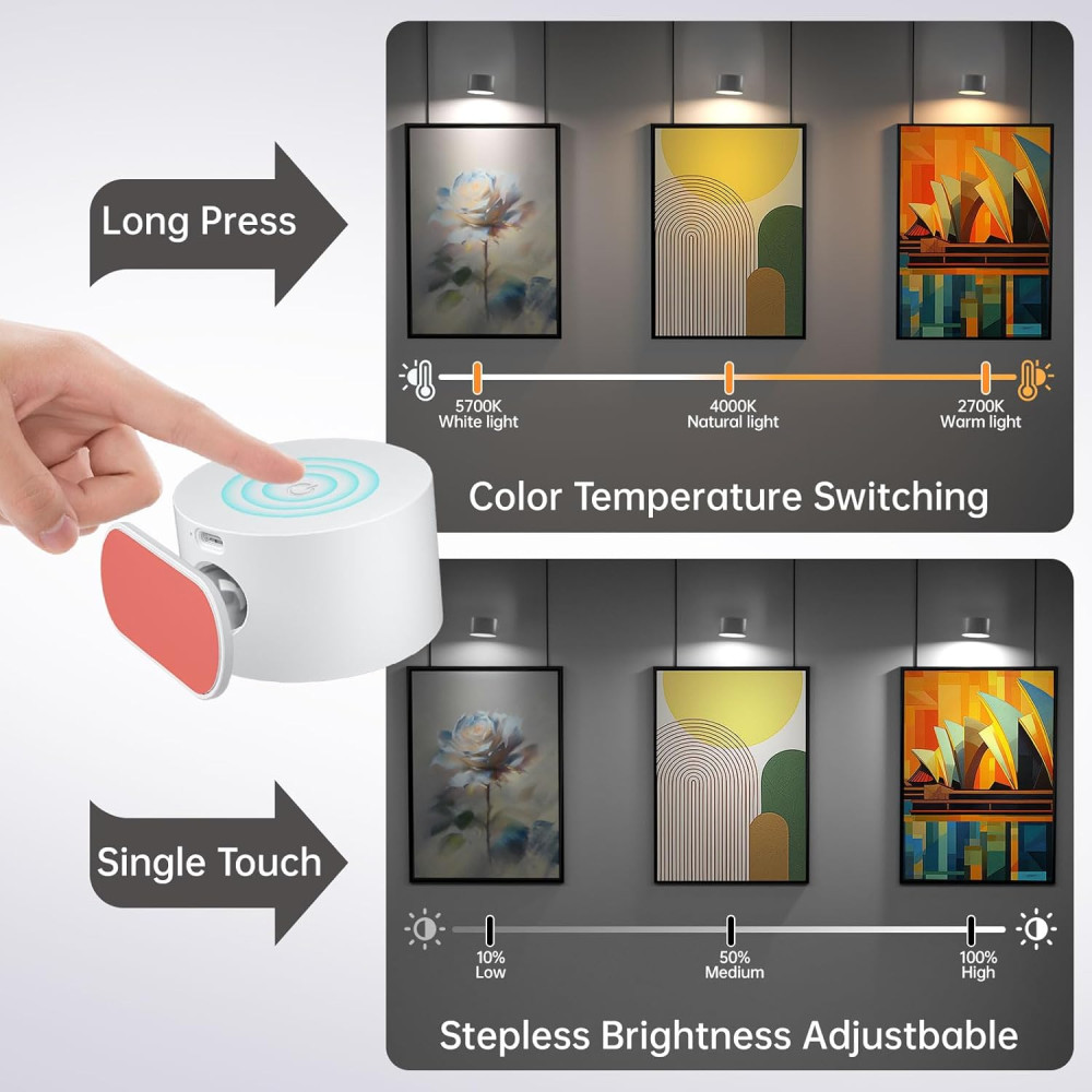 Бра на аккумуляторе Coollamp, комплект из 2 ламп с 3 цветовыми режимами