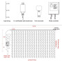 Гирлянда-штора Twinkle 600 LED 8 режимов 6м*3м