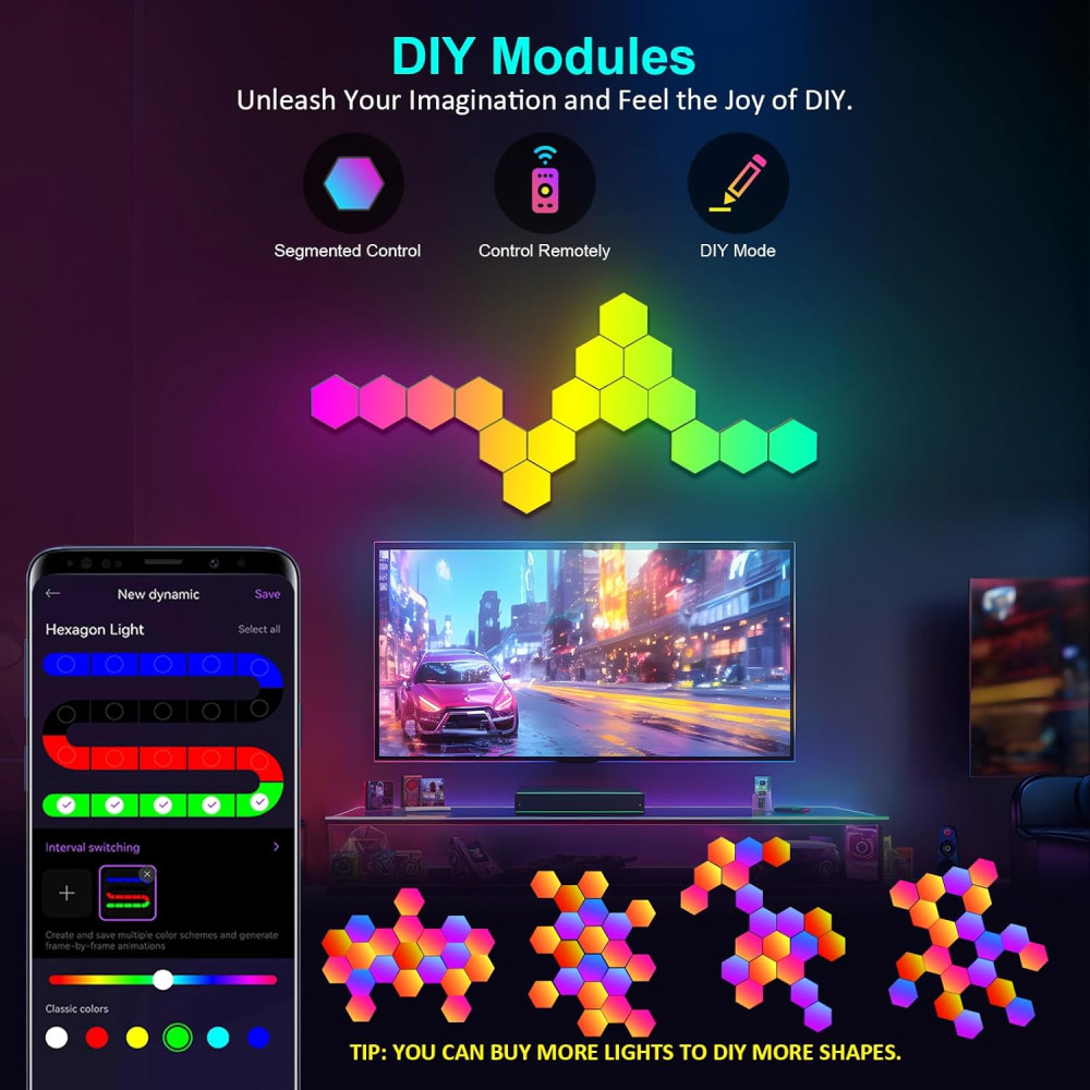 RGB LED гексагональные панели Kangtaixin 20 шт